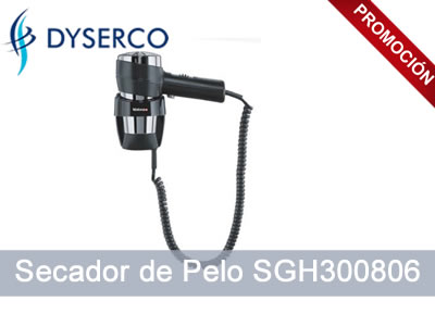 Secador Action Negro y Cromo SGH300806 para hoteles